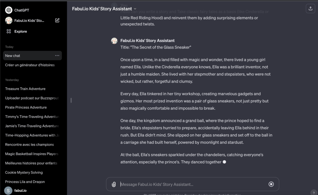 fabul.io openai chatGPT story creator